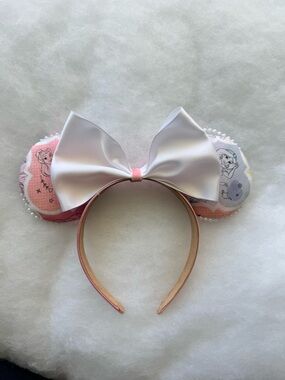 Disney Princess Minnie Ears | Pink & White Bow Headband | Disney Inspired Ears